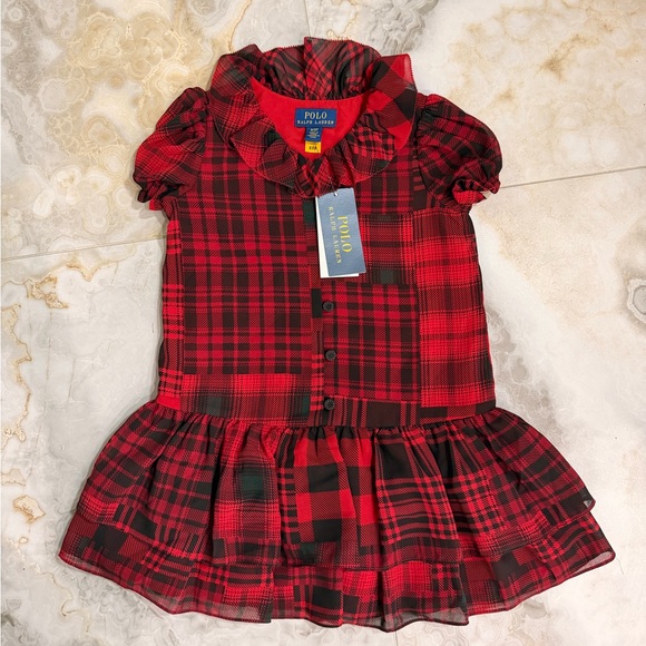 Ralph Lauren Red, Black & Green Plaid Dress - www.rajagirimanappuram.com